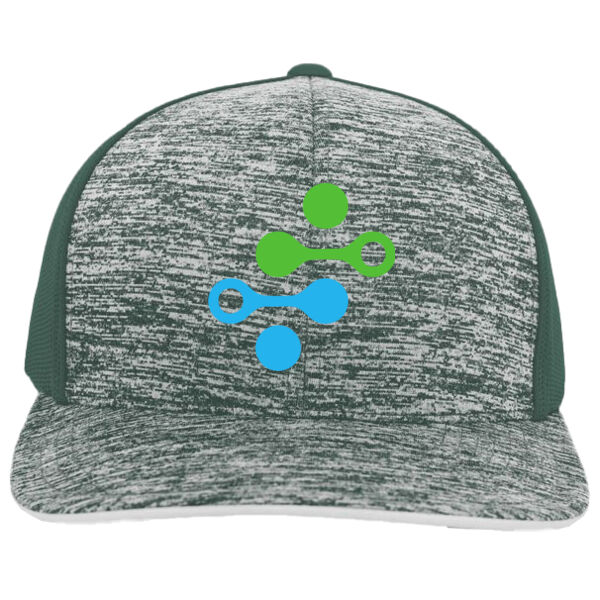 Pacific Headwear - Aggressive Heather Trucker Snapback Cap - Embroidered Logo Thumbnail