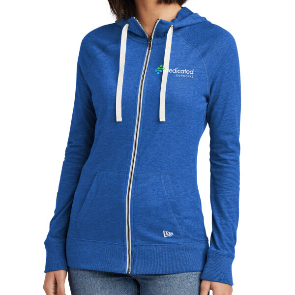 New Era - Women's Sueded Cotton Blend Full-Zip Hoodie - Embroidered Logo Thumbnail