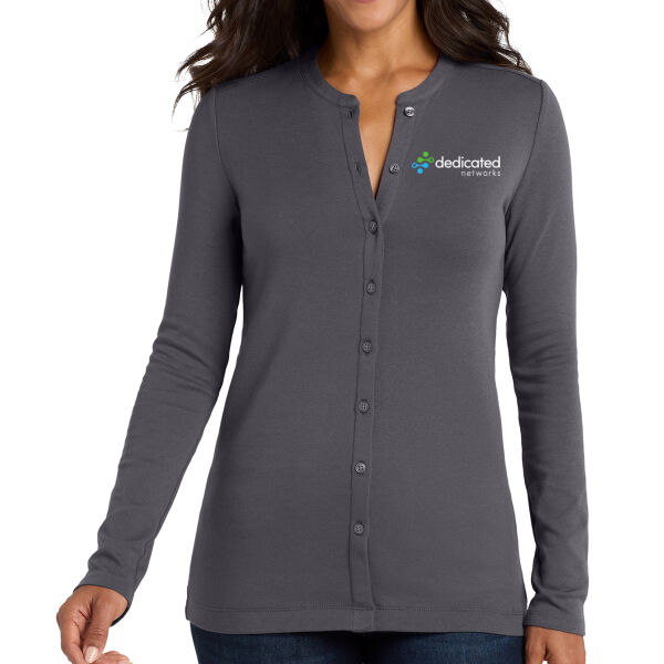 Port Authority - Women's Concept Stretch Button-Front Cardigan - Embroidered Logo Thumbnail