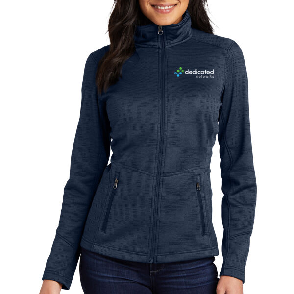 Port Authority - Women's Digi Stripe Fleece Jacket - Embroidered Logo Thumbnail