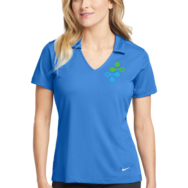 Nike - Women's Dri-FIT Vertical Mesh Polo - Printed Logos Thumbnail