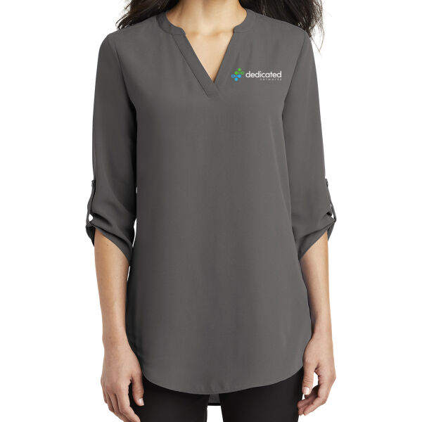 Port Authority - Women's 3/4-Sleeve Tunic Blouse - Printed Logo Thumbnail
