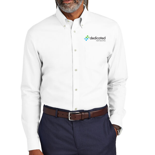Brooks Brothers - Tall Wrinkle-Free Stretch Pinpoint Shirt - Embroidered Logo Thumbnail