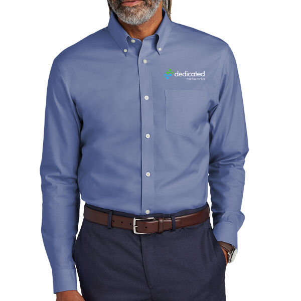 Brooks Brothers - Tall Wrinkle-Free Stretch Pinpoint Shirt - Embroidered Logo Thumbnail
