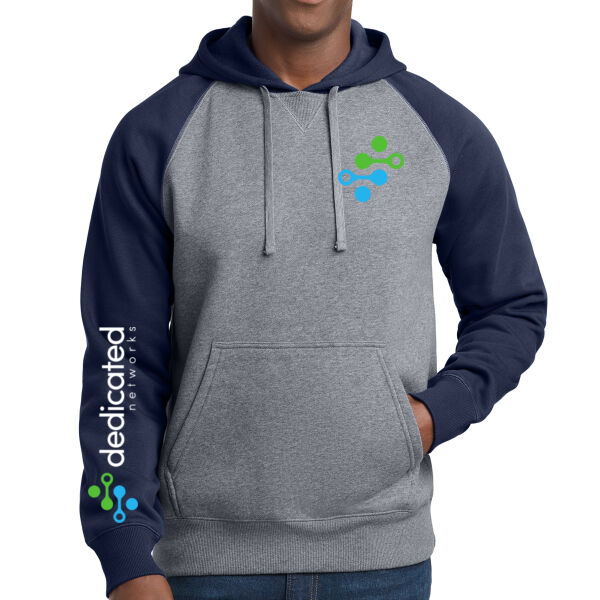 Sport-Tek - Raglan Colorblock Pullover Hooded Sweatshirt - Printed Logos Thumbnail