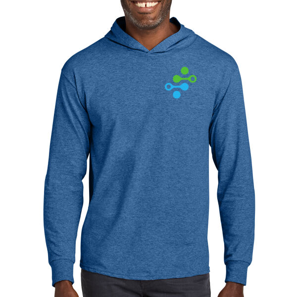 Jerzees Classics - Unisex Cotton Long Sleeve Hooded T-Shirt - Printed Logo Thumbnail