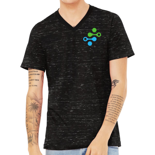 BELLA+CANVAS - Unisex Textured Jersey V-Neck Tee - Printed Logos Thumbnail