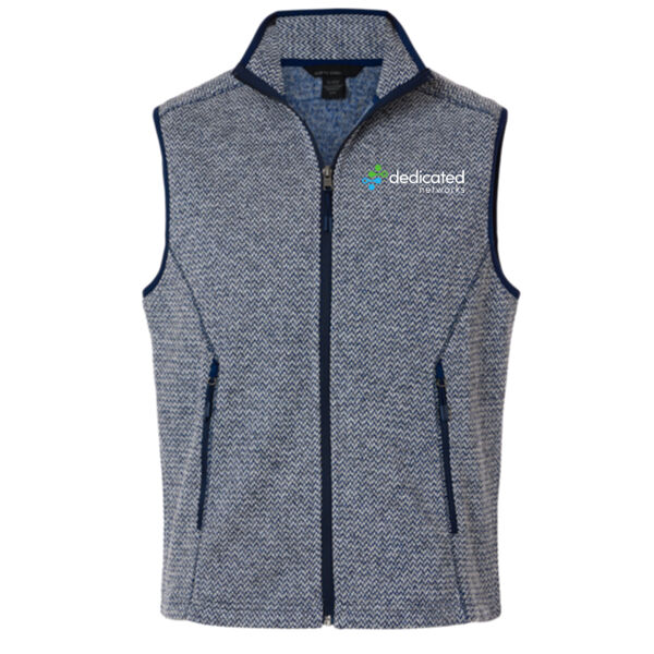 North End - Men's Jasper Jacquard Fleece Vest - Embroidered Logo Thumbnail