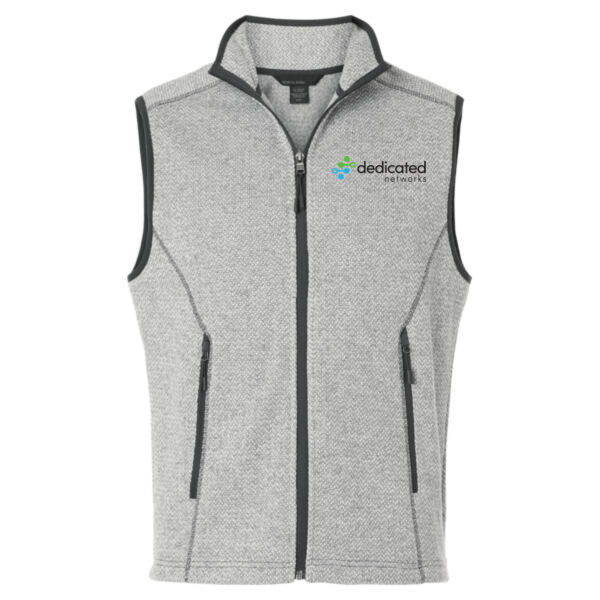 North End - Men's Jasper Jacquard Fleece Vest - Embroidered Logo Thumbnail