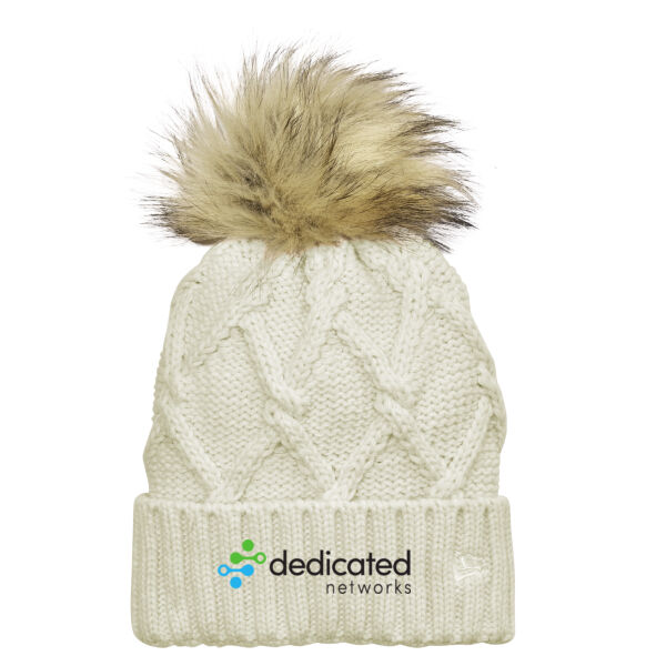 New Era - Faux Fur Pom Beanie - Embroidered Logo Thumbnail